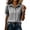 *Black, variant on Women's Gingham Button Down Shirt , Ladies' Collared Puff Short Sleeve Blouse , Summer Work Everyday Top For Women,Light Blue,S-3XL