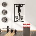 thumbnail image 2 of No Days Off - Workout Motivation Quote Home Gym Wall Decor Fitness Inspiration Vinyl Wall Art Sticker Decal Home Gym Workout Area Exercise Wall Décoration Design Wall Décor Decal Size (10x8 inch), 2 of 3