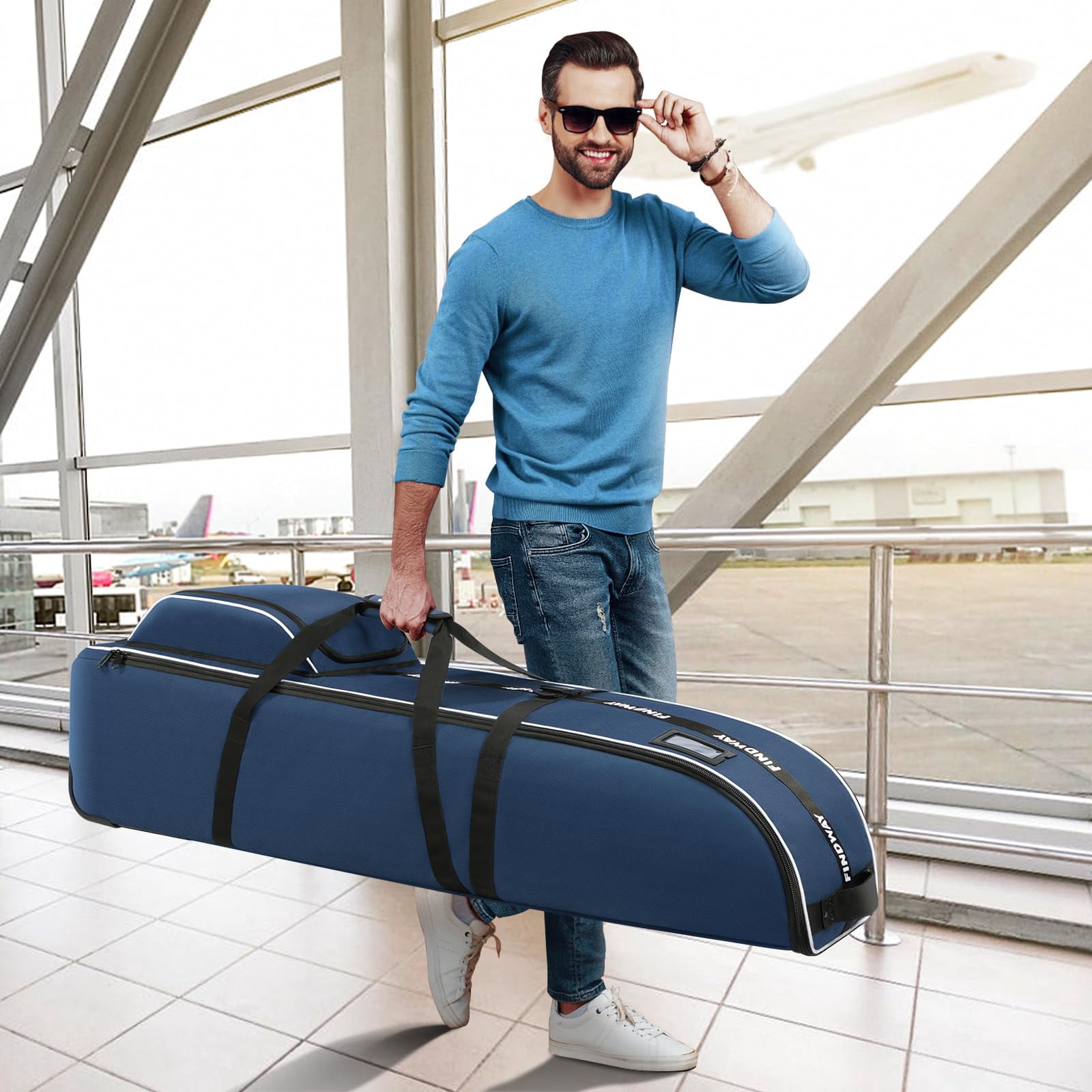 Golf Travel Bag For Airlines 900d Heavy Duty Oxford Case With Wheels  Cover Club Protector Liner Men Women