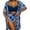 C-Dark Blue228, variant on DHFJKG Womens Swimsuits 3 Piece Hawaii Printed Bikini Set Swimwear Coverup High Waisted Tummy Control Bathing Suit Trendy Beachwear