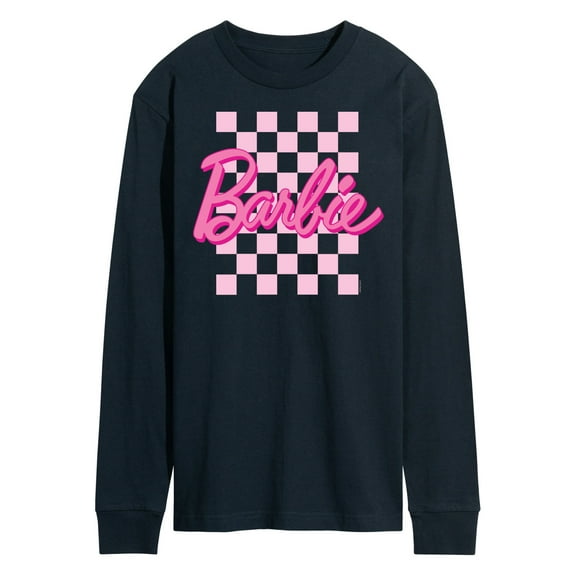 Barbie - Checkered Logo - Men's Long Sleeve T-Shirt