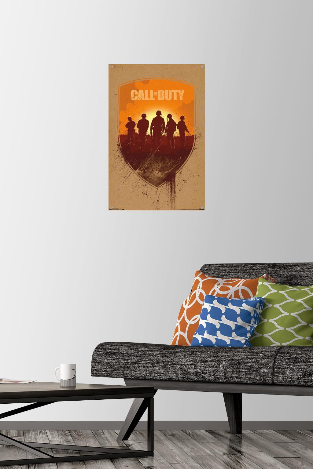 Call of Duty: WWII - Shield Wall Poster with Push Pins, 14.725" x 22.375"