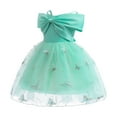 thumbnail image 5 of Girls Off Shoulder Tulle Dress Bridesmaid Princess Birthday Party Ball Gown 3-9 Years, 5 of 6