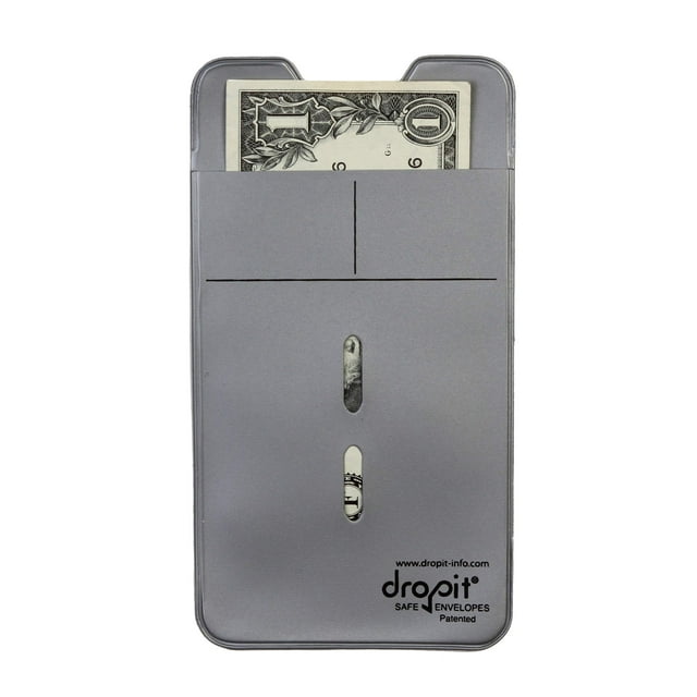 Reuseable Dropit Safe Envelope for Safe Depositing of Currency and Money, Organize Coupon, Currency and Other Documents (Silver, 10)