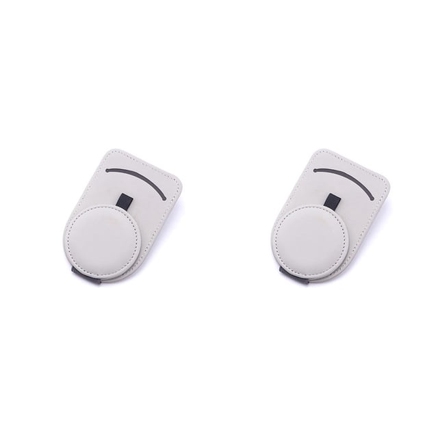 Sidaley Estuche para gafas de coche Sombreador de sol Anteojos Clip Tarjeta Eyeweare Sujetador Titular Universal Automotriz Interior Parte Gris Gris 2piezas