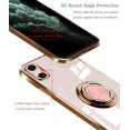 thumbnail image 4 of Case for iPhone Xs Max Case 6.5" Soft Silicone Cover with Finger Ring Holder Electroplated Flexible TPU Shock-Absorption Bumper Protective Cases - Light Pink, 4 of 9