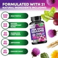 thumbnail image 4 of Gentle Liver Cleanse Detox & Repair Formula - Advanced Liver Support Supplement with Silymarin Milk Thistle, Dandelion Root, Artichoke Extract, Turmeric, Choline, & Beetroot - 60 Veggie Capsules, 4 of 10