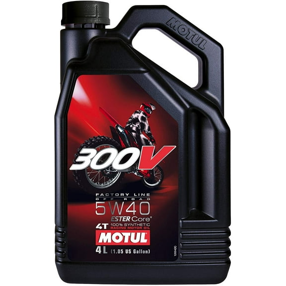Motul 104135 300V Offroad 4T Competition Synthetic Oil 5W40 4-Liter