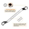 thumbnail image 6 of 2pcs 45 Degree Offset Box End Wrench 12mm x 14mm Metric 12 Point Mirror Chrome Plated Alloy Steel Double Box Wrenches Long Industrial Grade Torx Box Wrench Repair Tool, 6 of 8