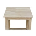 thumbnail image 3 of International Concepts Unfinished Solid Wood Square End Table with Storage Shelf, 3 of 7