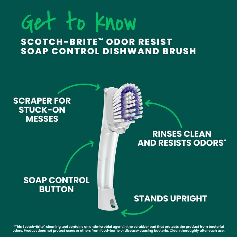Scotch-Brite Soap Control Odor Resist Dishwand Brush photo 3