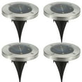 thumbnail image 1 of Luces solares para el suelo, paquete de 4, impermeables, en el suelo, para exteriores, paisajes, caminos, iluminación, sensores, luces de disco para jardín, patio, pasarela, césped, entrada, patio,, 1 of 5