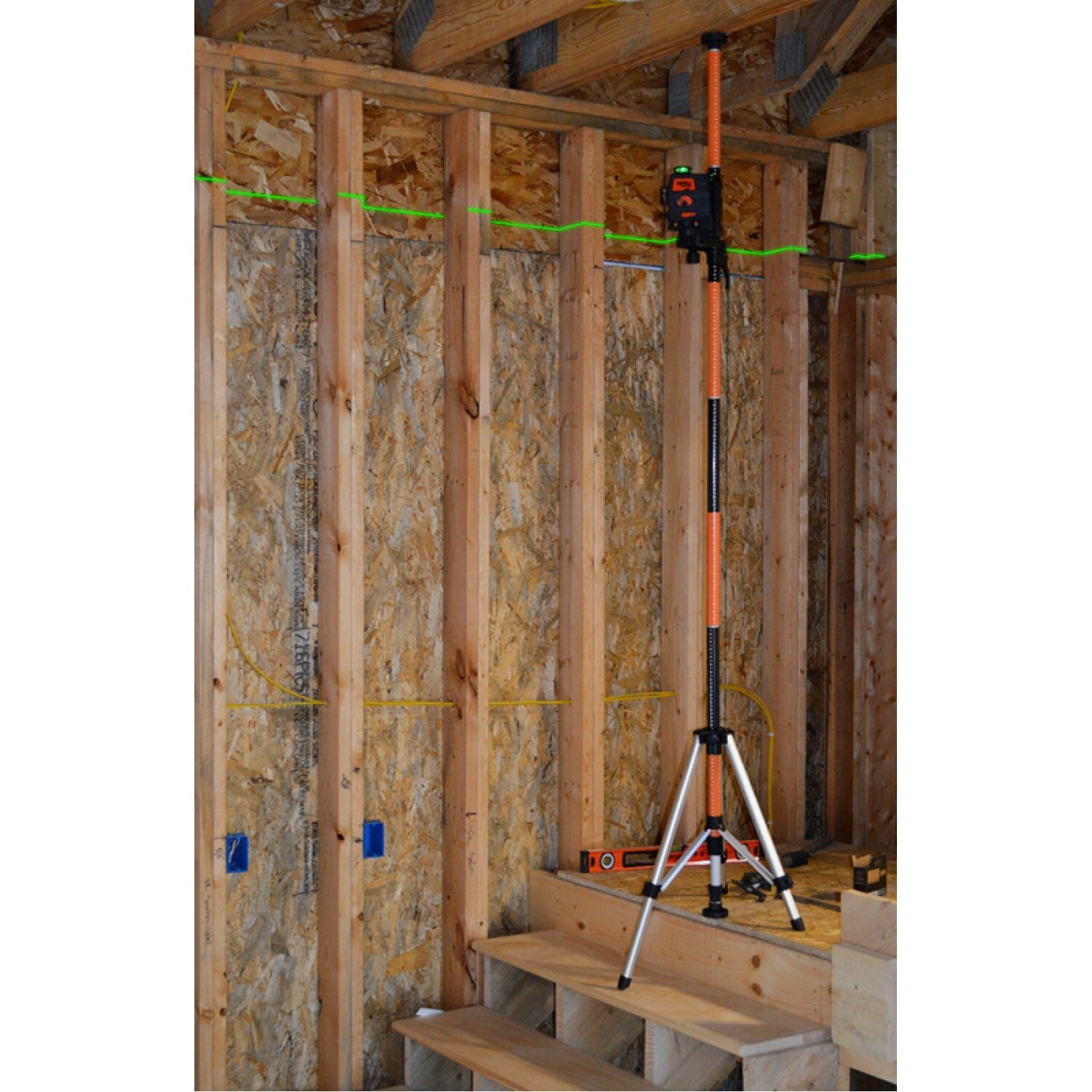 Johnson Fishing All-In-One Laser Mounting Pole Tripod - Adjustable Aluminum - 3 Piece, Multicolor — Residential Use, Standard Application