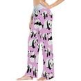 thumbnail image 2 of FREEAMG Women Pajama Pants Lounge Pants Long Stretch Comfy Sleepwear Pink Panda Cute, 2 of 7