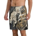 thumbnail image 2 of Logiee Graceful Snow Leopard Print Mens Swim Trunks Quick Dry Board Shorts,Breathable Hawaii Beach Shorts Swimwear Bathing Suits-Large, 2 of 6