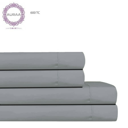 Pillow Top Cal King - Auraa Smart 600 TC Cotton Rich 4 Pc Cal King Sheet Set