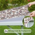 thumbnail image 6 of Stretch Elastic Hem Square Tablecloth 36x36 Inch, Boho Floral Design for Card Tables and Outdoor Use, 6 of 6