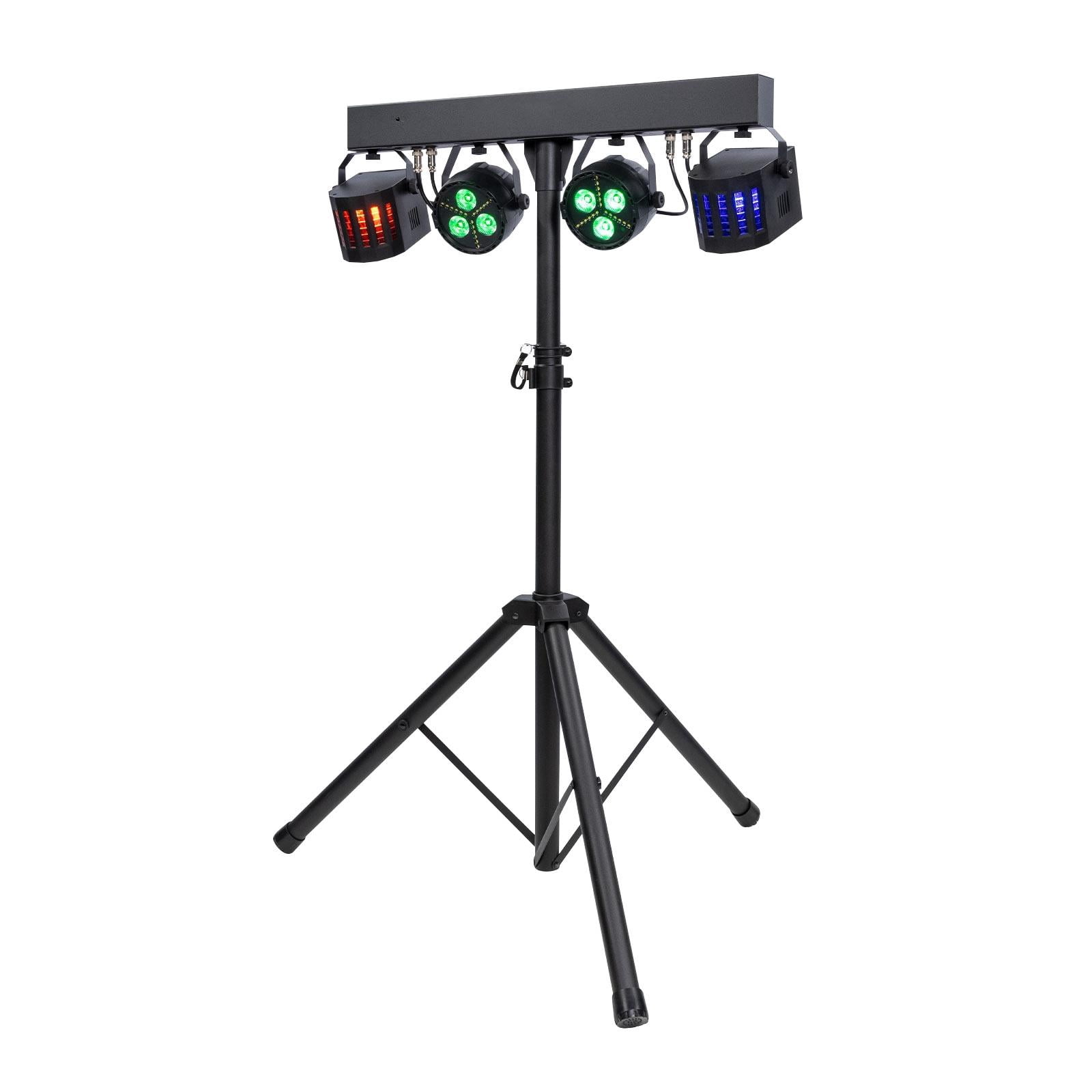 ColorKey CKU-3020 PartyBar GO Compact Powered Lighting Package with Chauvet DJ Hurricane 700 Fog Machine