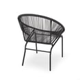 thumbnail image 4 of Hayk Outdoor Modern 2 Seater Faux Rattan Chat Set, Black, 4 of 10