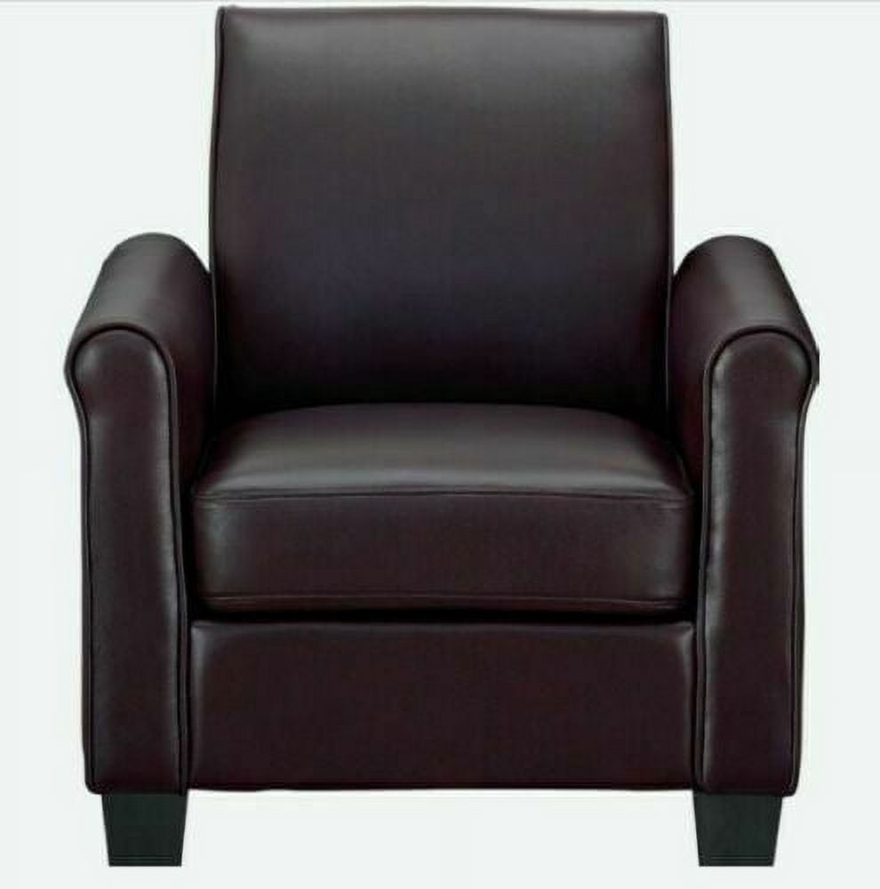 Modern PU Leather Arm Accent Sofa Seat Club Chair Living Room Home Furniture Brown