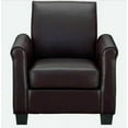 thumbnail image 4 of Modern PU Leather Arm Accent Sofa Seat Club Chair Living Room Home Furniture Brown, 4 of 6