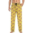 thumbnail image 4 of HPINK-T Cute Monkey Yellow Men's Pajama Pants Super Soft Sleep Lounge Pants Pjs Bottoms with Pockets, 4 of 7
