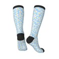 thumbnail image 4 of Daiia Sports Socks Floral Daisy Printed Novelty Crew Socks for Men Women Knee High Socks Cotton Socks Soft & Breathable Support Unisex Socks, 4 of 9