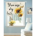 thumbnail image 2 of Yellow Sunflower Tie Up Curtains for Window, Thermal Insulated Balloon Shade Adjustable Rod Pocket Curtains Valance Panels for Kitchen Bathroom Cafe 52 x 63 Vintage Butterfly Sunshine Farmhouse, 2 of 6