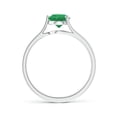 thumbnail image 2 of Angara Natural 0.75 Ct. Emerald Solitaire Ring in Sterling Silver for Women (Ring Size: 11.5), 2 of 8