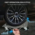thumbnail image 4 of COZONY Car Tire Dolly, 4 Pcs Steel Tire Moving Dolly, Heavy Duty Vehicle Auto Repair Dolly, Each 1500lbs, 360° Rotatable, Silver, 4 of 6
