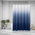 thumbnail image 2 of Navy Blue Shower Curtains for Bathroom, Ombre Textured Fabric Shower Curtain Set, Hotel Spa Luxury with 12 Hooks, Machine Washable, Decorative Bathroom Curtain Blue 72 x 72 72 x 72 inch Navy, 2 of 8