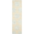 thumbnail image 3 of SAFAVIEH Bella Glenna Medallion Floral Wool Area Rug, Beige/Turquoise, 4' x 6', 3 of 10