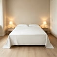 thumbnail image 6 of Dongrere Large Bed Sheet Lightweight Soft Flat Easily To Clean Sheet for Home Hotel Supplies, 63x90.5 Inch, White, 6 of 6