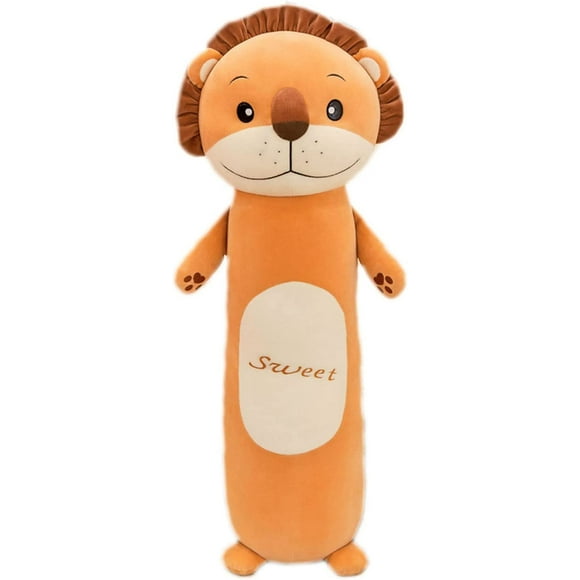 Giant Cat Pillow Plush Cartoon Kitty Sleeping Hugging Pillow,Lion, 90cm,Cuddly Soft Long Kitten Body Pillow Doll Cat Cushion Toy for Kids Girlfriend