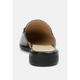 thumbnail image 5 of YASHTA Black Patent Studded Flat Mules, 5 of 6