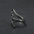 thumbnail image 4 of Bague Vintage en Acier Titane Pieuvre Monstre Marin Calmar Kraken Punk Antique Rétro, 4 of 8