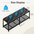 thumbnail image 5 of VECELO 2-Piece Bedroom Sets, Queen Size Bed Frame with Storage Bench, Leather Bedframe with Charging Stations, Black, 5 of 10