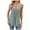 *Green, variant on ClodeEU Women's Spaghetti Strap Pleated Swing Cami Top,Casual Loose Fit Flowy Tank Hot Pink,Womens Plus L