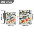 thumbnail image 6 of Yayeee Throw Blanket for Couch Soft Warm 50" x 60" Sofa Chair Bed Decoration, Blue Sardines Pattern, 6 of 7