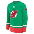 thumbnail image 2 of Men's Fanatics  Green New Jersey Devils Vintage High Point Long Sleeve T-Shirt, 2 of 3