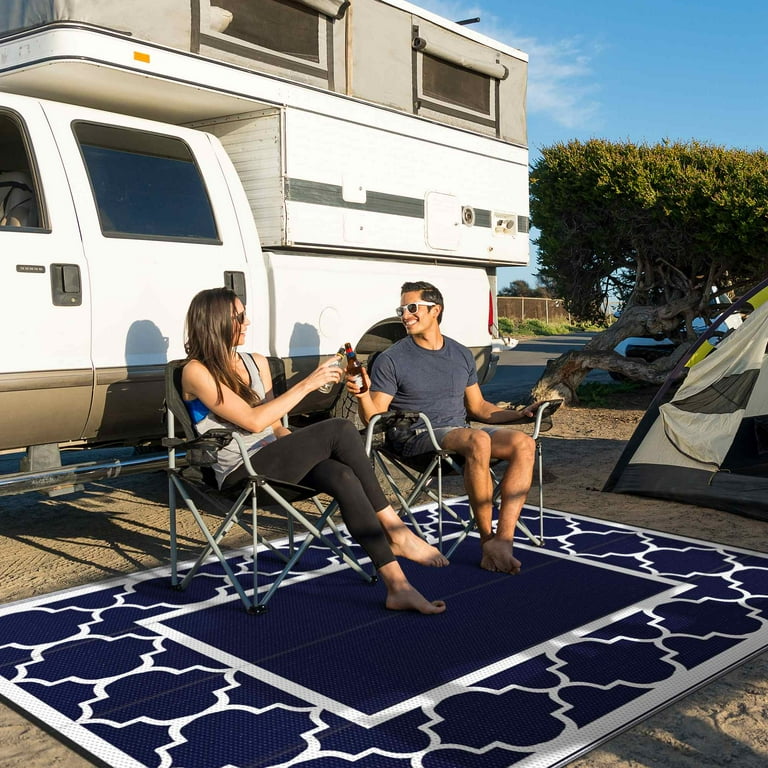BalajeesUSA 6'x9' Reversible Indoor Outdoor Rug RV Patio Mat Camping Picnic