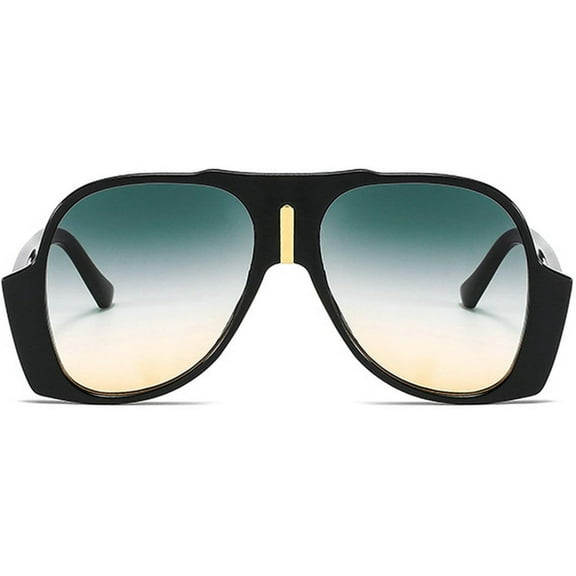 Retro Oversized Goggle Men Women Sunglasses Fashion Square UV400 Vintage Glasses Large frame Female Green Leopard Sun Glasses