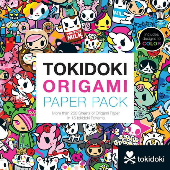 Tokidoki Origami Paper Pack: More Than 250 Sheets of Origami Paper in 16 Tokidoki Patterns, (Paperback)