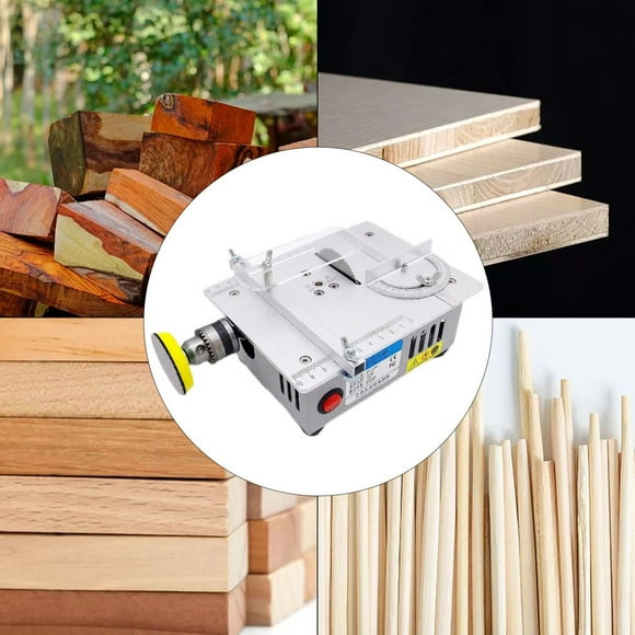 Table Saw Mini Bench Circular Saw Woodworking Electric Table Bench Saw Handmade DIY Hobby Model Crafts Cutting Tool 180W