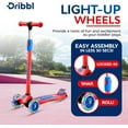 thumbnail image 5 of Dribbl 3-Wheel Kids Scooter - Lean-to-Steer Technology, Adjustable Height Handlebar, Anti-Slip Deck, Scooter for Boys & Girls Ages 2+, Child Safety Approved, Support Riders Up To 165 lbs, Red & Blue, 5 of 6