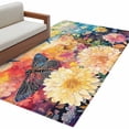 thumbnail image 2 of 3'x5' Area Rugs, Colorful Spring Floral Indoor Outdoor Area Rug for Living Room Bedroom, Summer Botanical Dragonfly Watercolor Washable Bathroom Rugs Kitchen Floor Carpet Mats Home Decor Aesthetic, 2 of 8