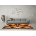 thumbnail image 3 of Ahgly Company Indoor Rectangle Abstract Orange Modern Area Rugs, 2' x 3', 3 of 4