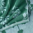 thumbnail image 3 of Beautiful by Drew Barrymore 4-Piece Floral Bath Towel Set, 100% Cotton, Pine Green, 3 of 5