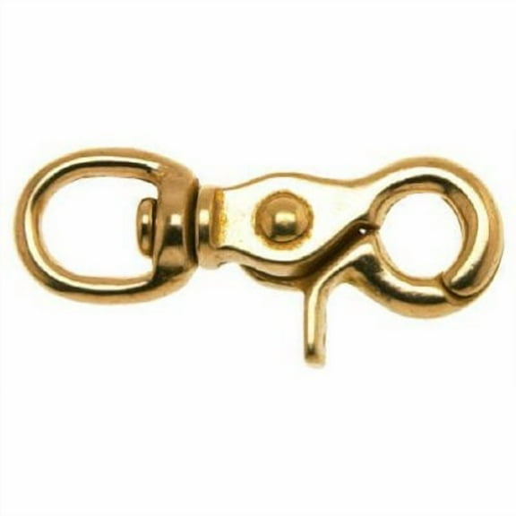 Campbell T7625504 Swiveling Trigger Snap, Solid Bronze, Polished, 1/2" Round Eye, 7/16" Opening, 2-15/32" Length, 40 lbs Load Capacity, Pack of 10