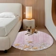 thumbnail image 2 of Pink Starfish Coastal Round Area Rug 6Ft Washable Circle Rugs for Bathroom Office, Summer Beach Shell Wooden Non-Slip Carpet Floor Mats Indoor Outdoor Carpet Runner Aesthetic Home Decor, 2 of 8